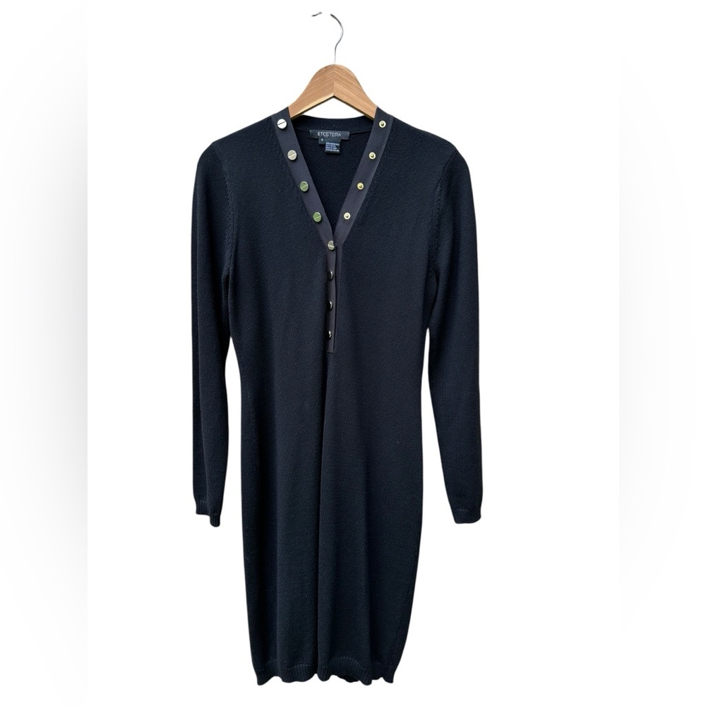 Etcetera Black Long Sleeve Dress